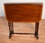 1920s Antique English Mahogany Banded Satinwood Drop-Leaf Side Table For Sale - Image 6 of 12