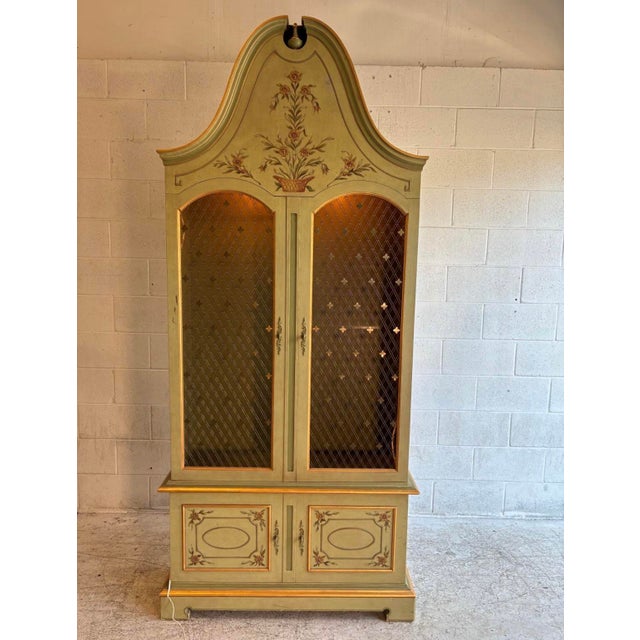 Traditional Rare John Widdicomb French Regency Style Bonnet Top Display Cabinet, Circa 1960s For Sale - Image 3 of 10