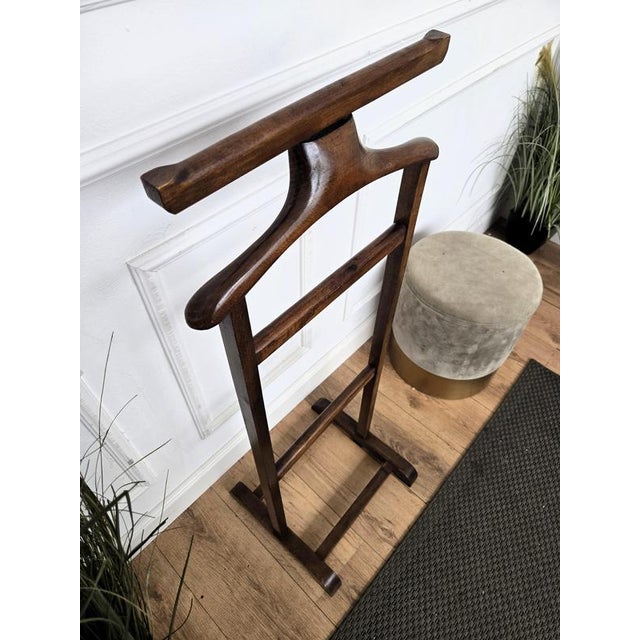 Mid-Century Italian Wood Valet Stand, 1970s For Sale - Image 4 of 8