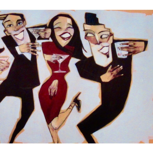 2000 - 2009 Michael Todd White Untitled (Personages Drinking) C.2005 Reproduction Print For Sale - Image 5 of 8