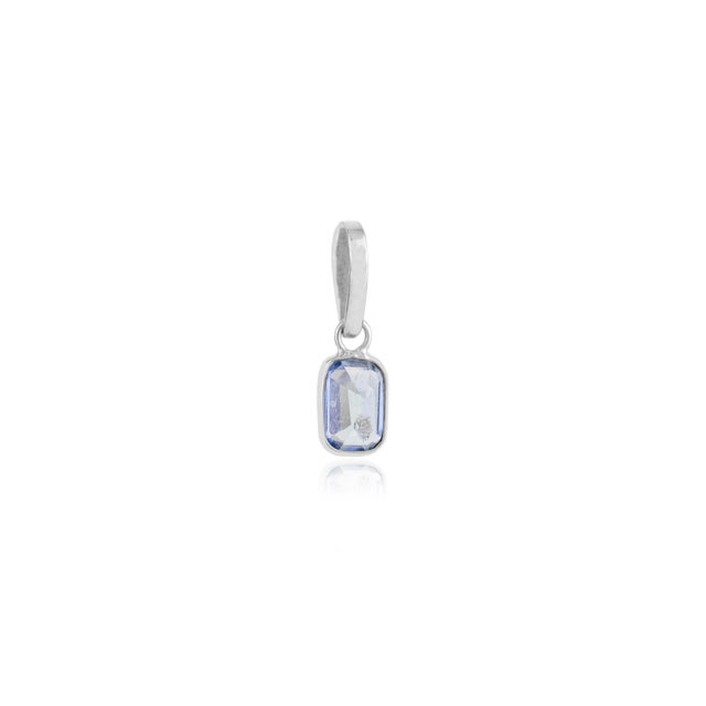 Minimalist Modern Blue Sapphire Pendant Gift for Dad For Sale In New York - Image 6 of 9