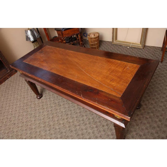 Vintage Large Two-Wood Dutch Colonial Style Java Desk From the 20th Century For Sale - Image 10 of 11
