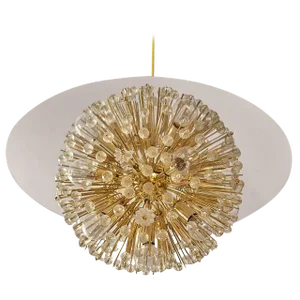 Half Ball Starburst Chandelier by Emil Stejnar