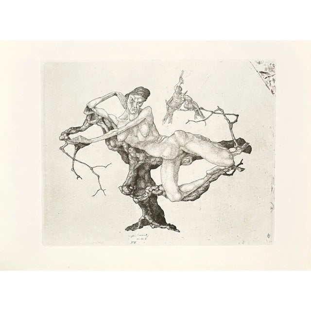 Artist: Paul Klee Country: Swiss / Germany Title: Virgin in the Tree – 1903 Medium: Engraving printed: 1947 by Meriden...