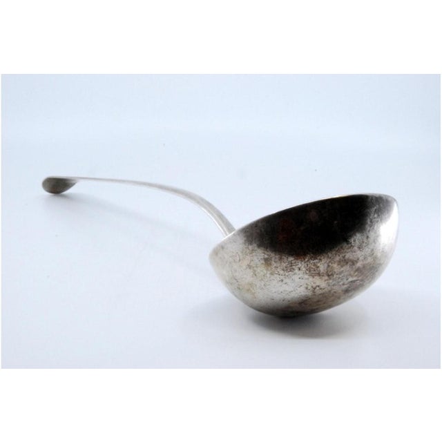 Plain Silver Soup Ladle with Handle For Sale - Image 5 of 9