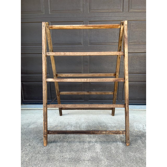 Mid 19th Century Antique Folding Wooden Drying Rack For Sale - Image 10 of 10
