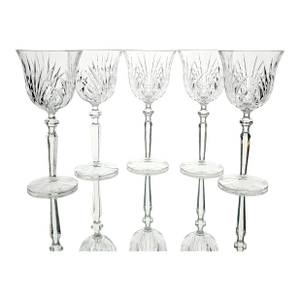 Gorham Crystal Rosewood Water Goblets – Set of 5