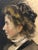 Piet Hein Eek Heinrich Pforr, Kirmestanz – Study, Profile Portrait of a Young Woman, Charcoal For Sale - Image 4 of 13