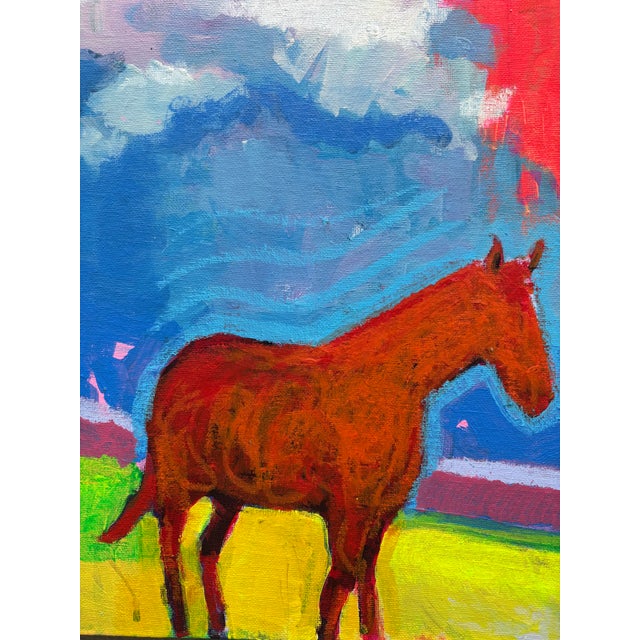 Expressionism The Red Horse Expressive Painting by Joseph Christy For Sale - Image 3 of 4