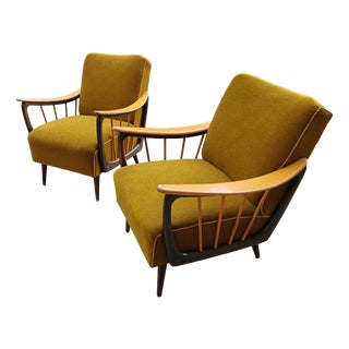 Vintage Lounge Chairs by Paolo Buffa, 1960s, Set of 2 For Sale