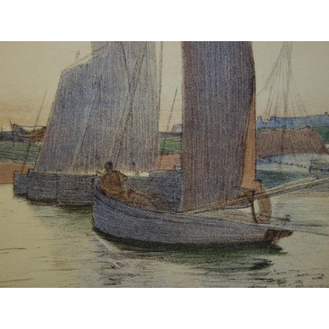 R.A. Ulmann, Sadness on the Sea, 1897, Original Lithograph For Sale - Image 4 of 5