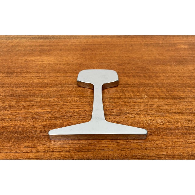 Silver Vintage Danish Railways Piece of Track Chrome Paperweight from DSB Danske Statsbaner For Sale - Image 8 of 13