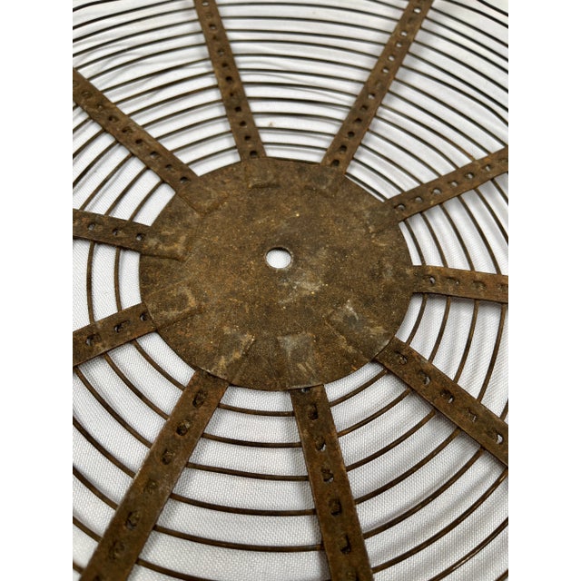 Vintage Metal Gathering Basket For Sale - Image 10 of 11