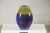 Art Deco Artisan Purple and Olive Green Glazed Ceramic Ovoid Vase with Drip Detail For Sale - Image 3 of 12