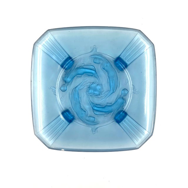 1930s Verreries Des Hanots, 'Naiads' Molded Glass Tray, France For Sale - Image 9 of 12