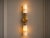 Not Yet Made - Made To Order Brass Double Wall Sconce With Natural Alabaster Shades, Contemporary Double Wall Sconce, Natural Stone Lighting for Bedroom & Hallway For Sale - Image 5 of 9