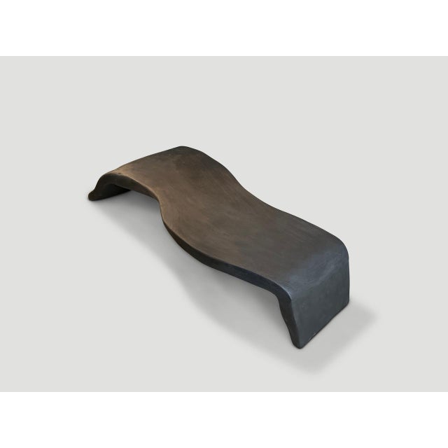 2010s Andrianna Shamaris Impressive Sculptural Charred Coffee Table or Bench For Sale - Image 5 of 18
