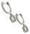 Natural Sapphire Diamond Dangle Earrings 14k WG 1.16 TCW Certified For Sale