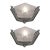 Pair of 1930s Hanots French Art Deco Nickeled Bronze Fan Wall Sconces - 2 Pairs Available For Sale