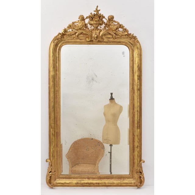 Framed Gold Leaf Mirror For Sale - Image 4 of 11