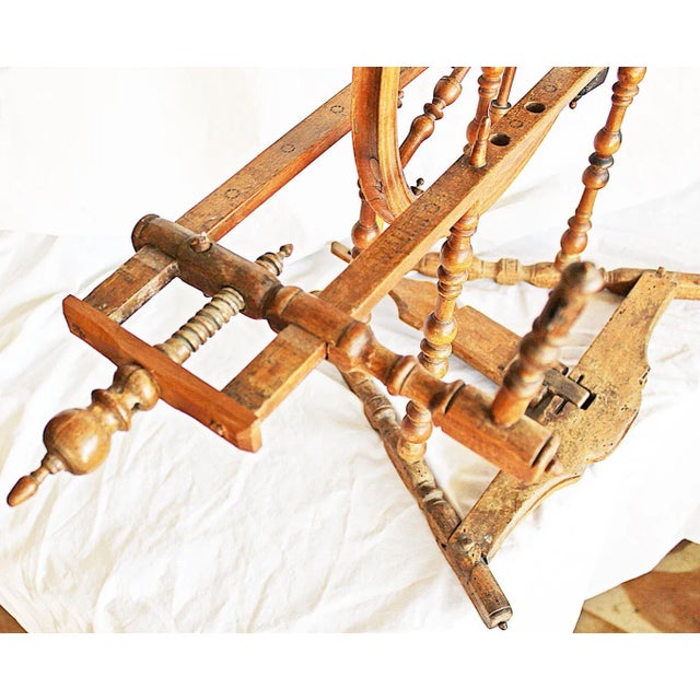 Mid 19th Century French Miniature Spinning Wheel Chairish