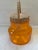 Modern Vintage Post Modern Orange Color Glass Bottle With Cork Lid For Sale - Image 3 of 11