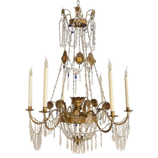 Italian Decorative Chandeliers, 1960s, Set of 2 For Sale - Image 4 of 7