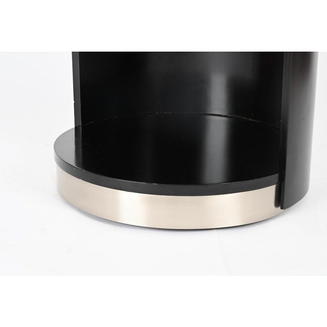 Nightstands in Wood, Crystal and Steel attributed to G. Moscatelli, Italy, 1970s, Set of 2 For Sale - Image 17 of 18