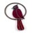 Red Lead Framed Artisan Glass Hanging Cardinal Sun Catcher For Sale - Image 8 of 8