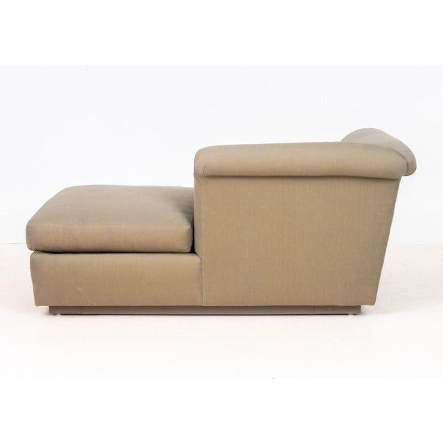 Textile R. Jones and Associates Golden Sheen Upholstered Chaise Longue For Sale - Image 7 of 8