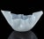 Beautiful and rare, vintage Murano hand blown blue gray, opaline Italian art glass handkerchief sculptural vase or...