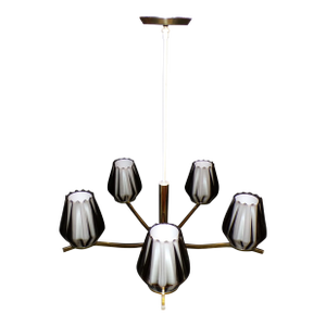 Vintage Mid Century Modern Lightcraft of California Chandelier Hanging Light