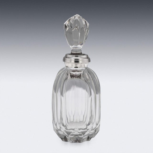 Antique German Silver and Cut Glass Decanter, 1900s For Sale - Image 3 of 14