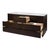 Wood Halmstad 72 in. W Rectangular Wood Double Sink 5 Drawer Bathroom Vanity Set, Walnut For Sale - Image 7 of 11