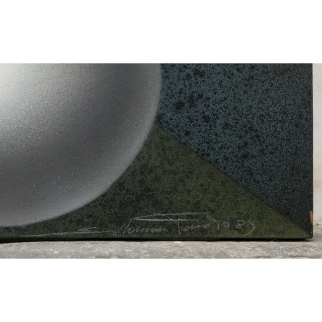 Painted on a wooden panel sprayed with an airbrush by Fausto Salomoni in 1989 Signed on the front and guaranteed on the...