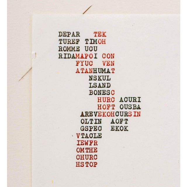 Carl Andre "Yucatan" Xerox Poem Page, 1973 For Sale - Image 4 of 7