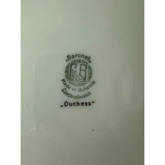 Set of 9 Vintage Baronet Dinner Plates in the Duchess Pattern For Sale - Image 10 of 12