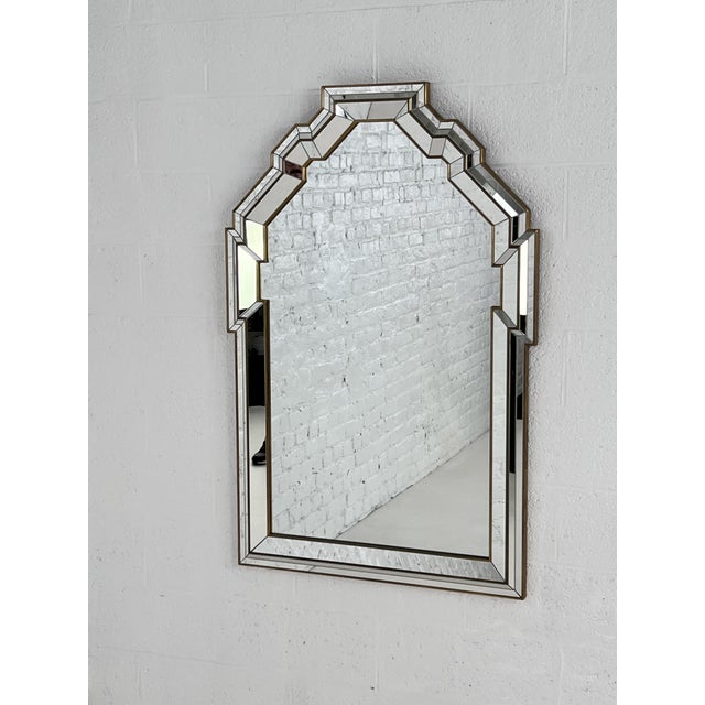 Glass Art Deco Bevelled Mirror from Deknudt For Sale - Image 7 of 11