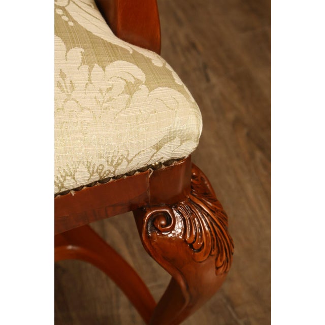 Italian Baroque Style Set of Eight Inlaid Olive Wood Dining Chairs For Sale - Image 13 of 18