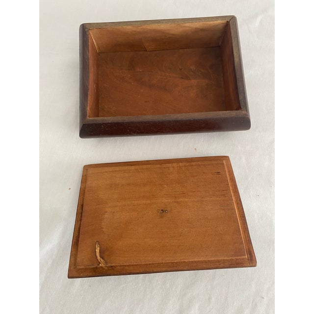 1970s Teak Wooden Trinket/Cigarette Box For Sale In Atlanta - Image 6 of 7