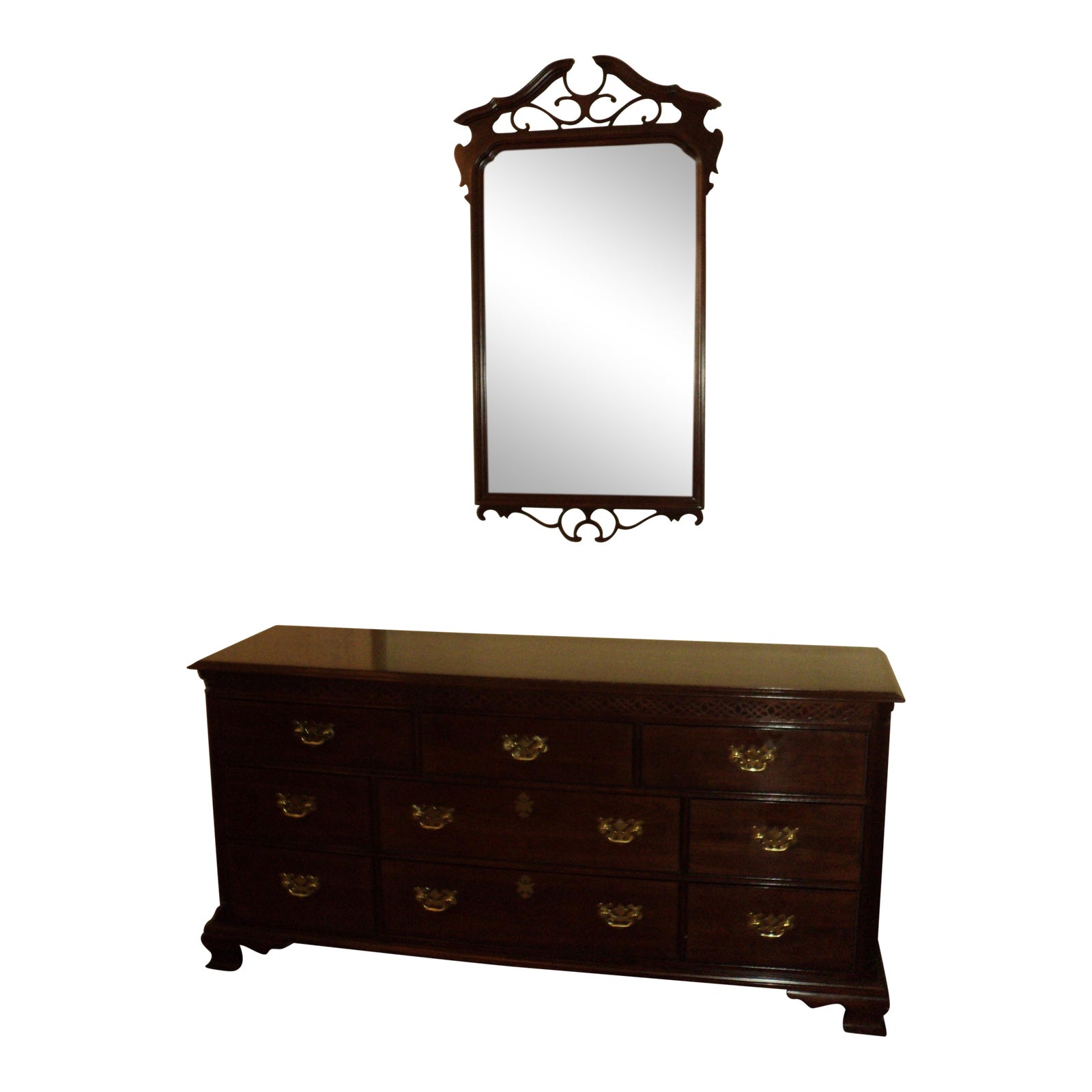 Ethan Allen Knob Creek Collection Chippendale Style Cherry Dresser