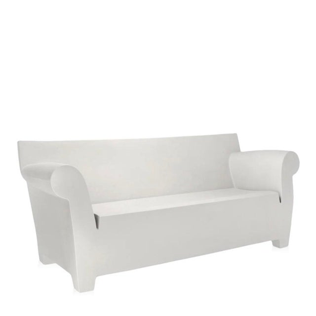 Philippe Starck Authentic Kartell Bubble Club Sofa & Armchair Set by Philippe Starck – White For Sale - Image 4 of 7