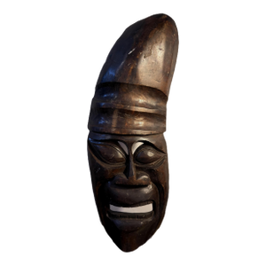 Large Lightweight Hand-Carved Tribal Mask 23" Tall