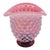Traditional Vintage Fenton Wild Rose Overlay Hobnail Opalescent Hat Vase in Cranberry Glass For Sale - Image 3 of 8