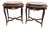 1920 French Louis XVI Mahogany Marble Side Tables - Pair of 2 PCS For Sale