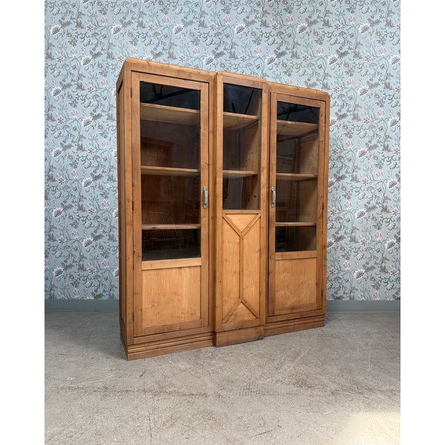 Wood Large Art Deco Shop Window, 1930s For Sale - Image 7 of 16