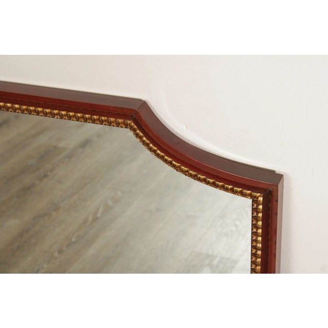 Brown Regency Style Vintage Mahogany And Partial Gilt Over-Mantle or Wall Mirror For Sale - Image 8 of 12