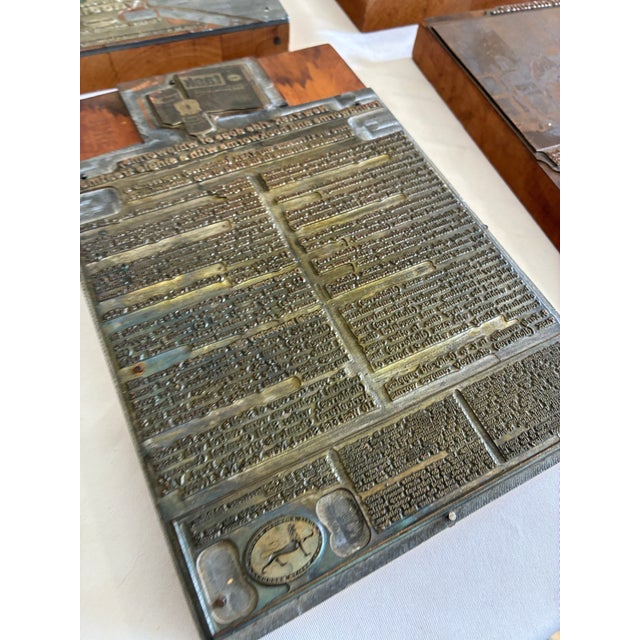 Set of 4 Antique Letterpress Advertising Printer’s Blocks For Sale - Image 12 of 13