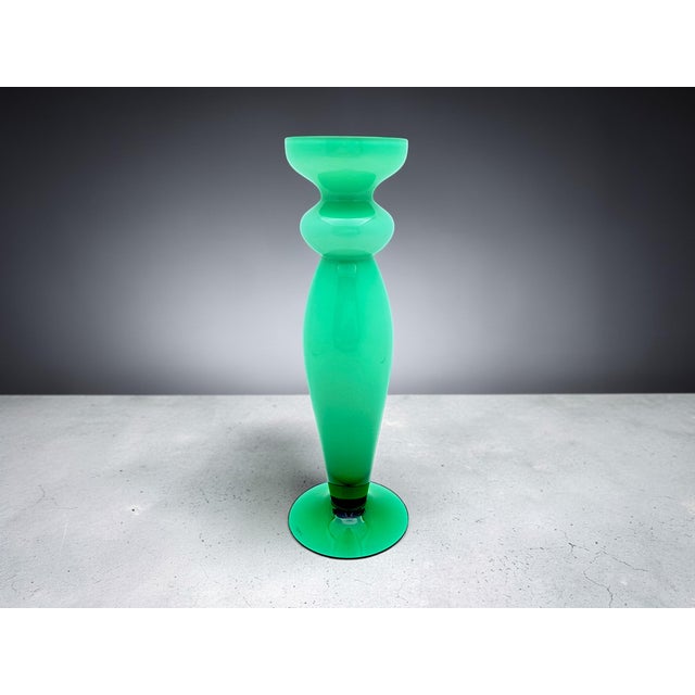 Forest Green Opaline Glass Vase by Helen Krantz for Orrefors, 1980s For Sale - Image 8 of 8