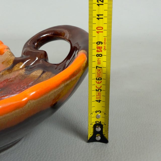 Majolica Centerpiece with Lava Effect Enamel from Vallauris, 1970s For Sale - Image 10 of 11
